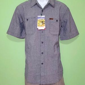 Orvis Blue Button-Down Short Sleeve Shirt